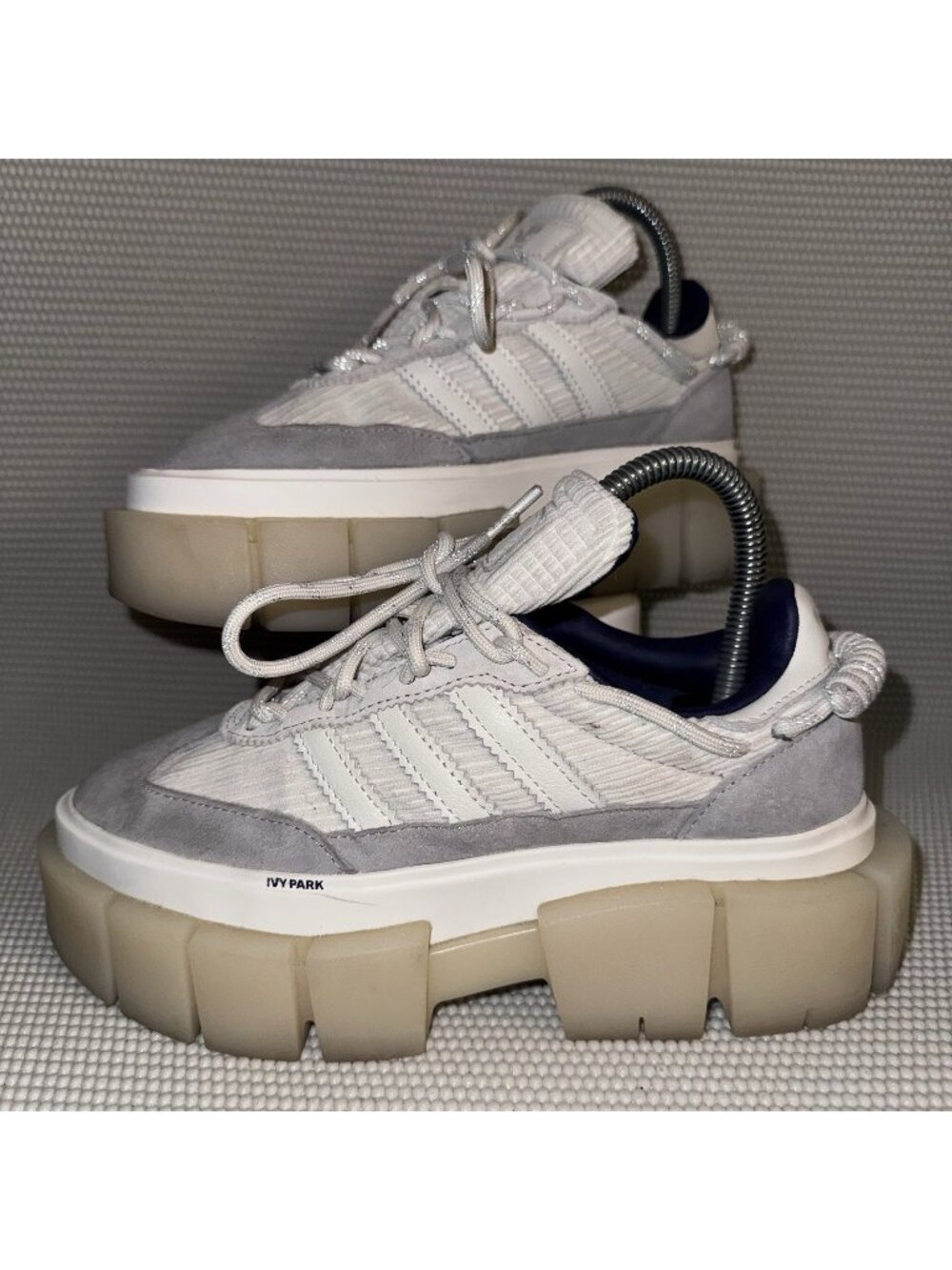 Adidas Ivy Park Super Sleek Chunky Platform Gray White Sneakers Shoes Size 5